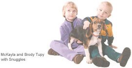 McKayla and Brody Tupy with Snuggles
